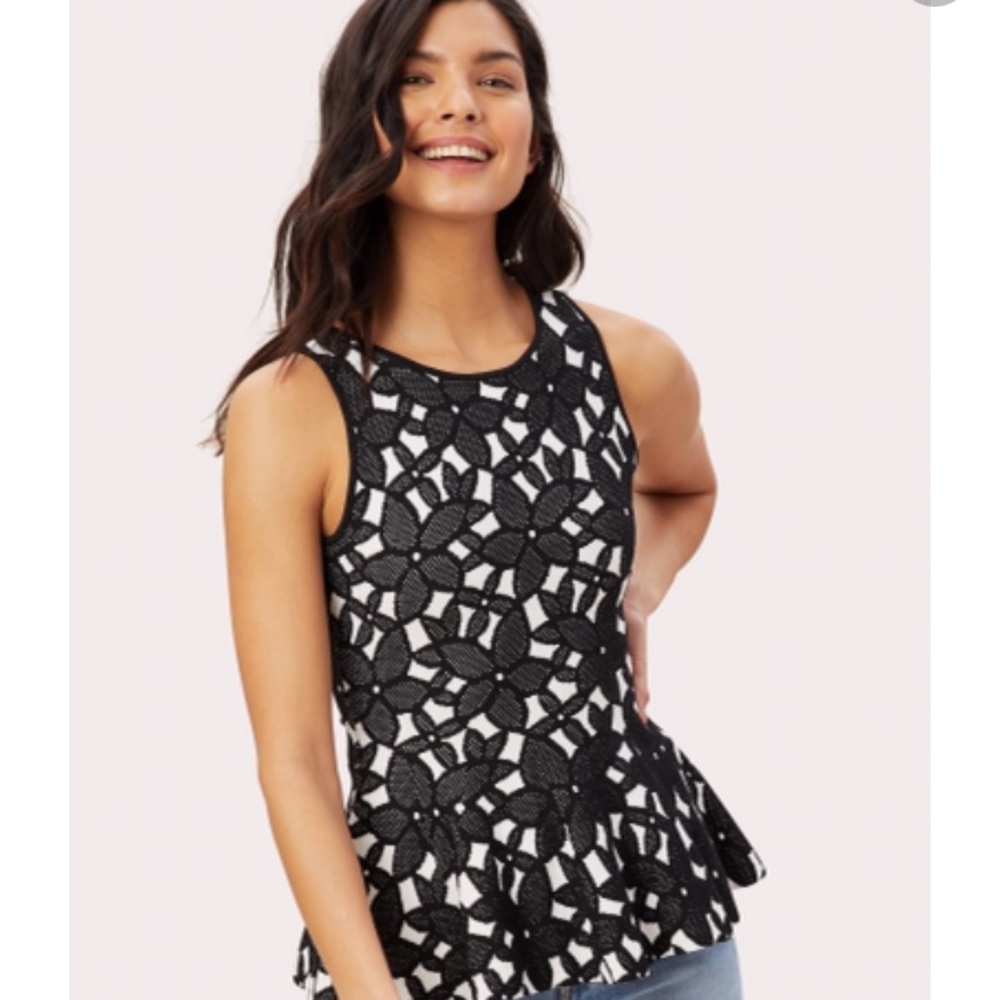 Milly | Floral Mesh Jacquard Top